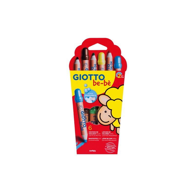 Lápis de Cor Giotto Be-bé 469600 - Caixa 6 unidades Lápis de Cor Giotto Be-bé 469600 - Caixa 6 unidades