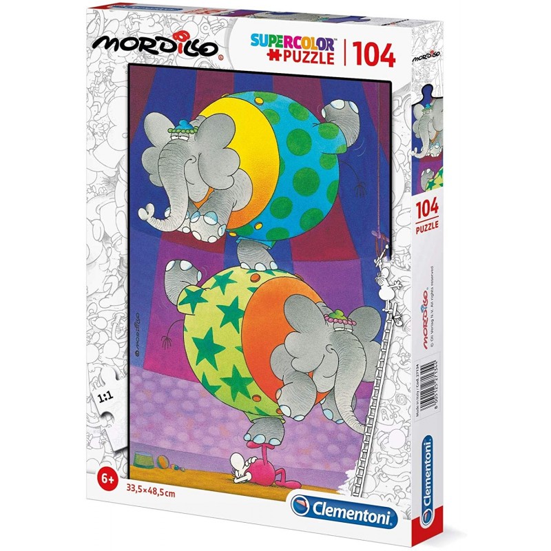 Puzzle 104 Peças Clementoni Mordillo 27134 A Balança