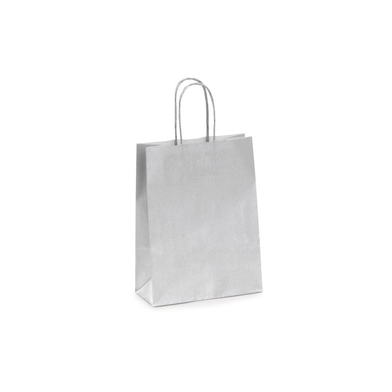 Saco Papel Mini A5 18x8x23cms Prata Saco Papel Mini A5 18x8x23cms Prata