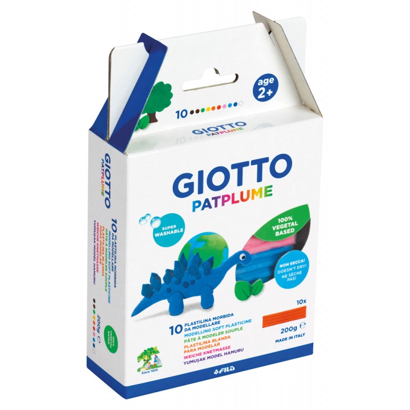 Plasticina Giotto Patplume 20gr 512900 - Caixa 10 Barras Cores Sortidas