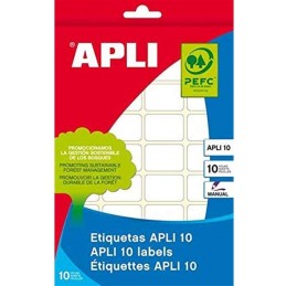 Pack 10Fls. Etiquetas Adesivas Brancas APLI 1649 32x41mm