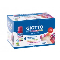 Guache Giotto Decor Acrylic 25 ml 538200 - Caixa 6 frascos 1