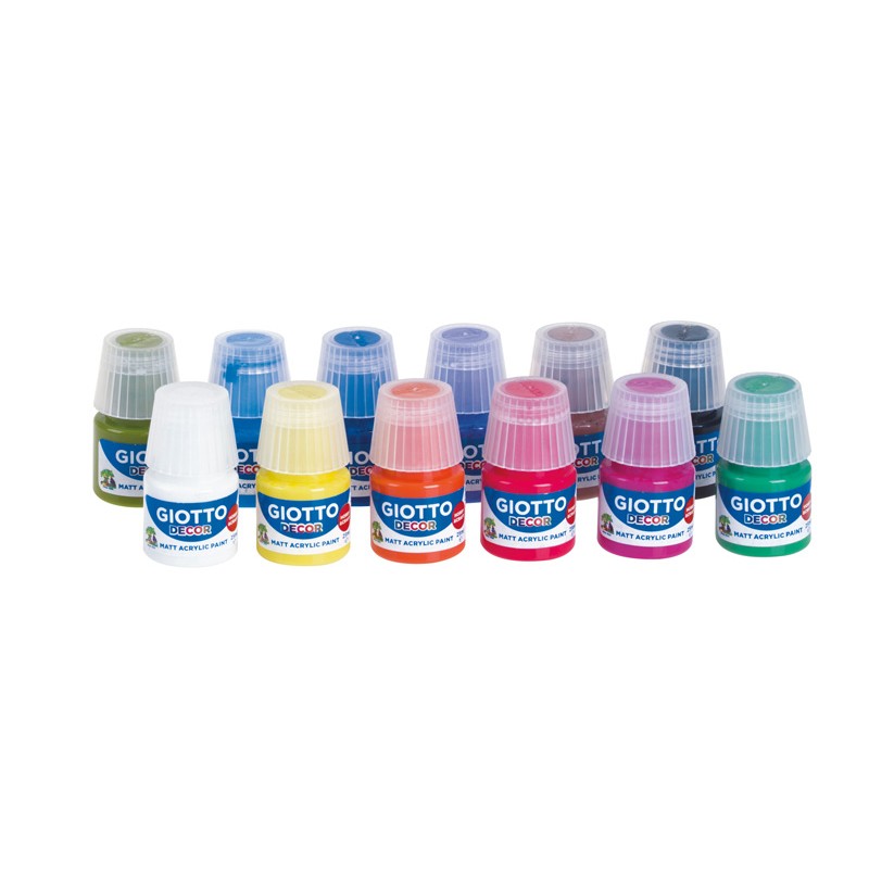 Guache Giotto Decor Acrylic 25 ml 530600 - Caixa 12 frascos Guache Giotto Decor Acrylic 25 ml 530600 - Caixa 12 frascos