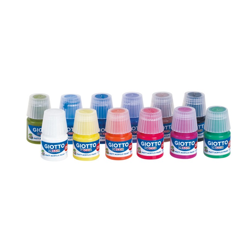 Guache Giotto Decor Acrylic 25 ml 530600 - Caixa 12 frascos