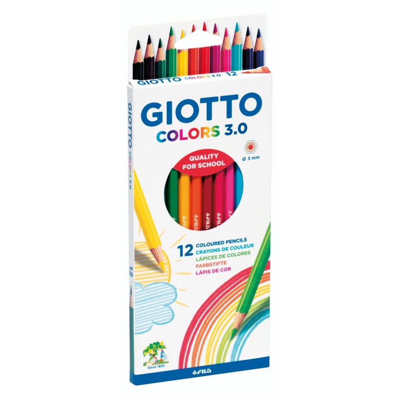 Lápis de Cor Giotto Colors 3.0 276600 - Caixa 12 unidades