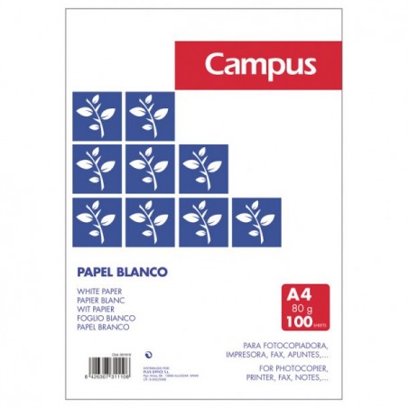 Papel Fotocópia A4 80g Plus Office Branco - Pack 100 Folhas