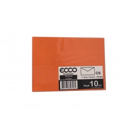 Pack 10 Envelopes C6 114x162 TS-0316 Laranja