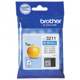 Tinteiro Brother LC3211C Azul